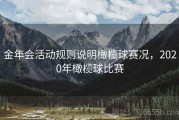 金年会活动规则说明橄榄球赛况，2020年橄榄球比赛