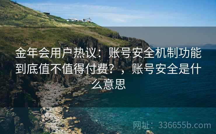 金年会用户热议：账号安全机制功能到底值不值得付费？，账号安全是什么意思