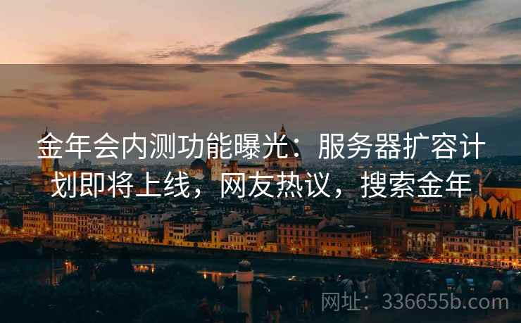 金年会内测功能曝光：服务器扩容计划即将上线，网友热议，搜索金年