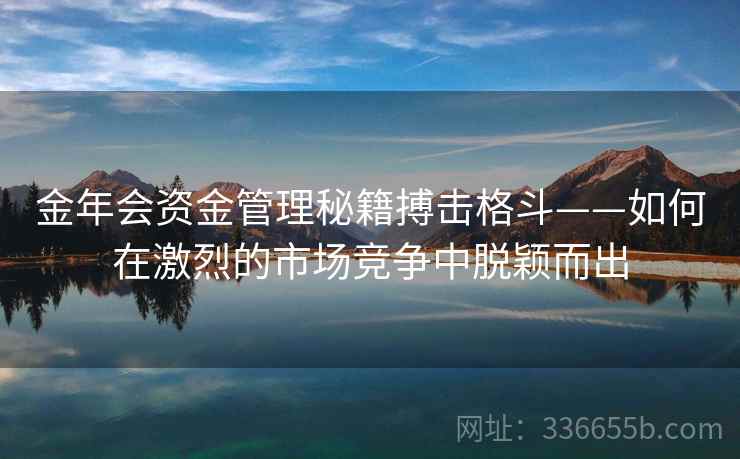 金年会资金管理秘籍搏击格斗——如何在激烈的市场竞争中脱颖而出