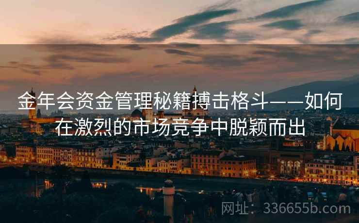 金年会资金管理秘籍搏击格斗——如何在激烈的市场竞争中脱颖而出
